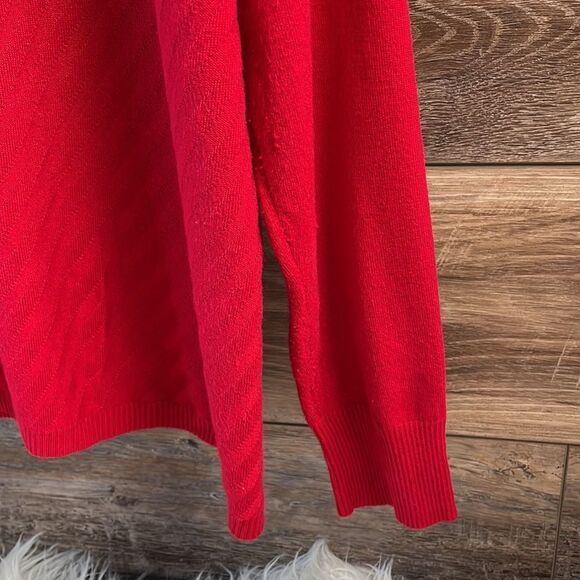 Allison Daley Ladies Petite Crew Neck Pullover Sweater, Size PL/G, Red - Picture 3 of 6